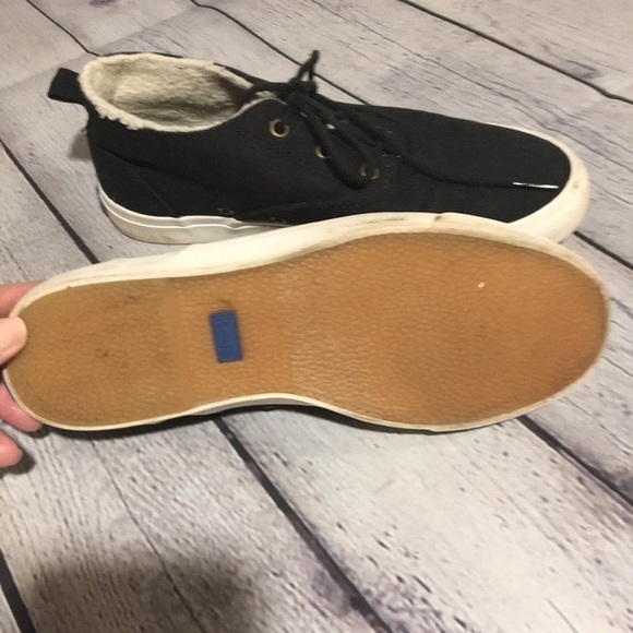 Keds mid tops black lace up sneakers Sz 6.5 - Picture 3 of 8